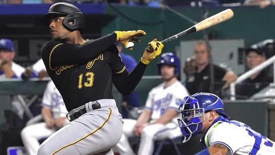 Peguero and his 'dad,' Hayes, power Pirates to comeback over Royals taken in Kansas City, Mo. (Pirates)